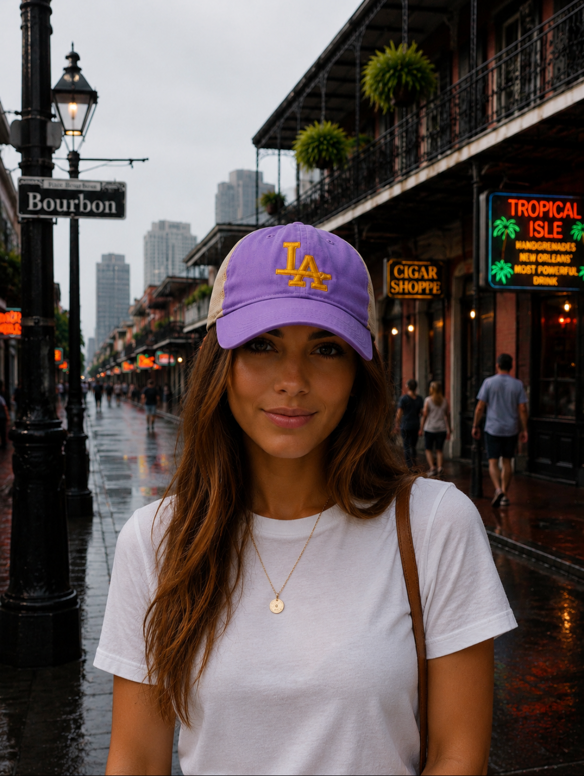 Lavender LA Mesh Back Hat