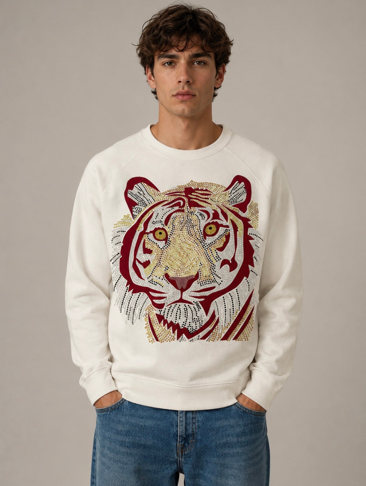 Christmas Gold Crystal Tiger Special, Limited Edition Sweatshirt