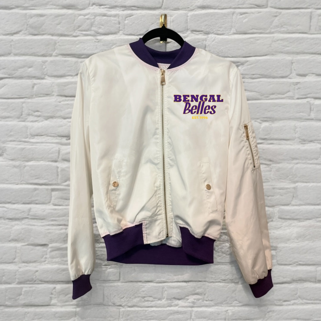 BENGAL BELLES Member Exclusive White Bomber Jacket