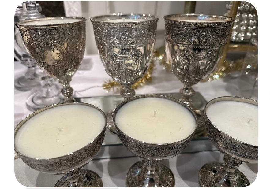 Antique Silver Plated Goblet - French Quarter (Gardenia)