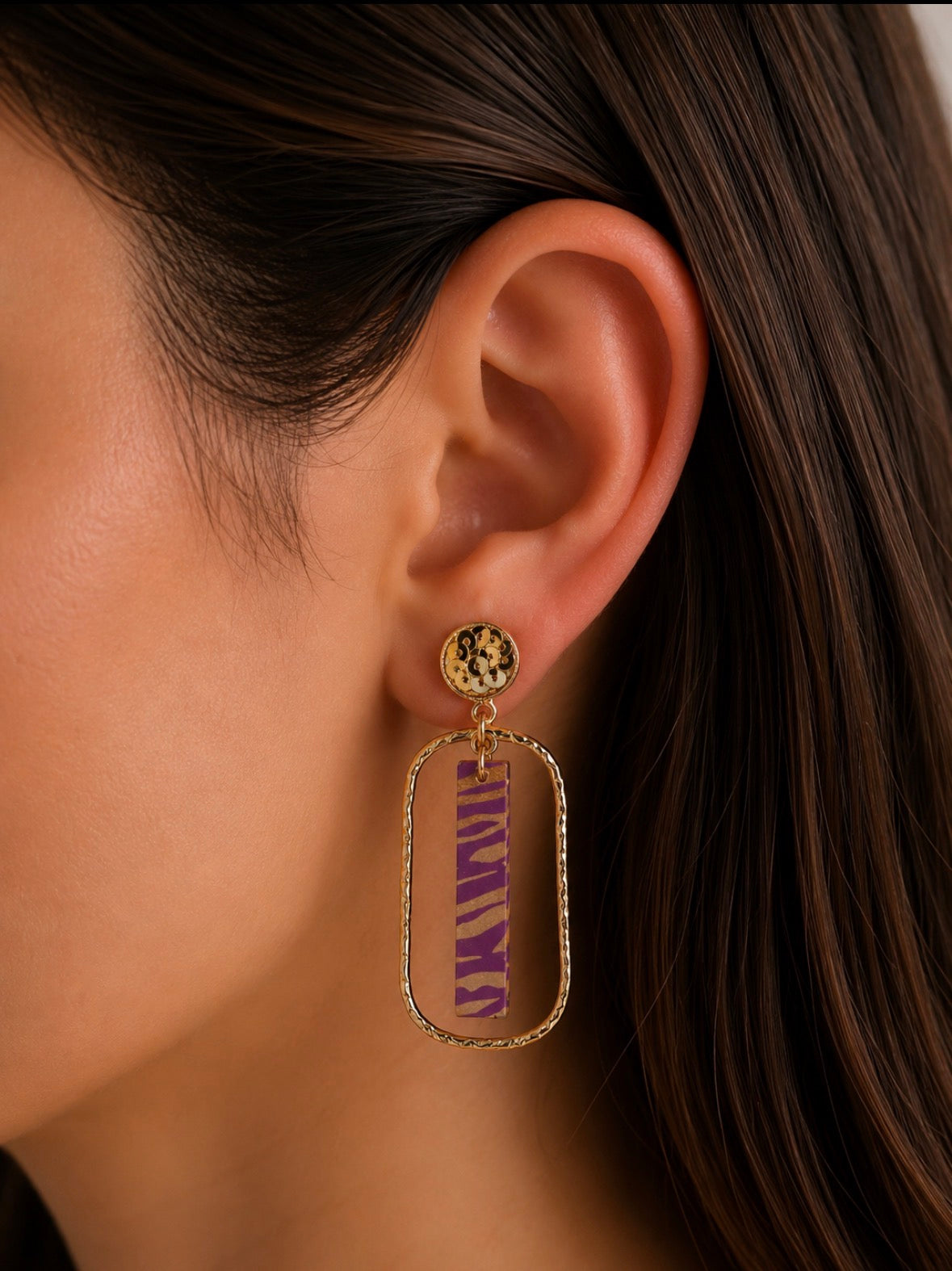 Tiger Stripe Stick Hoops