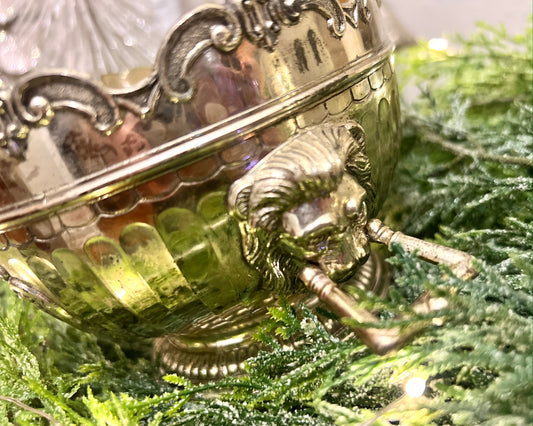 Antique Silver Plated Lion Handle Bowl - NEW NORDIC NOIR Scent
