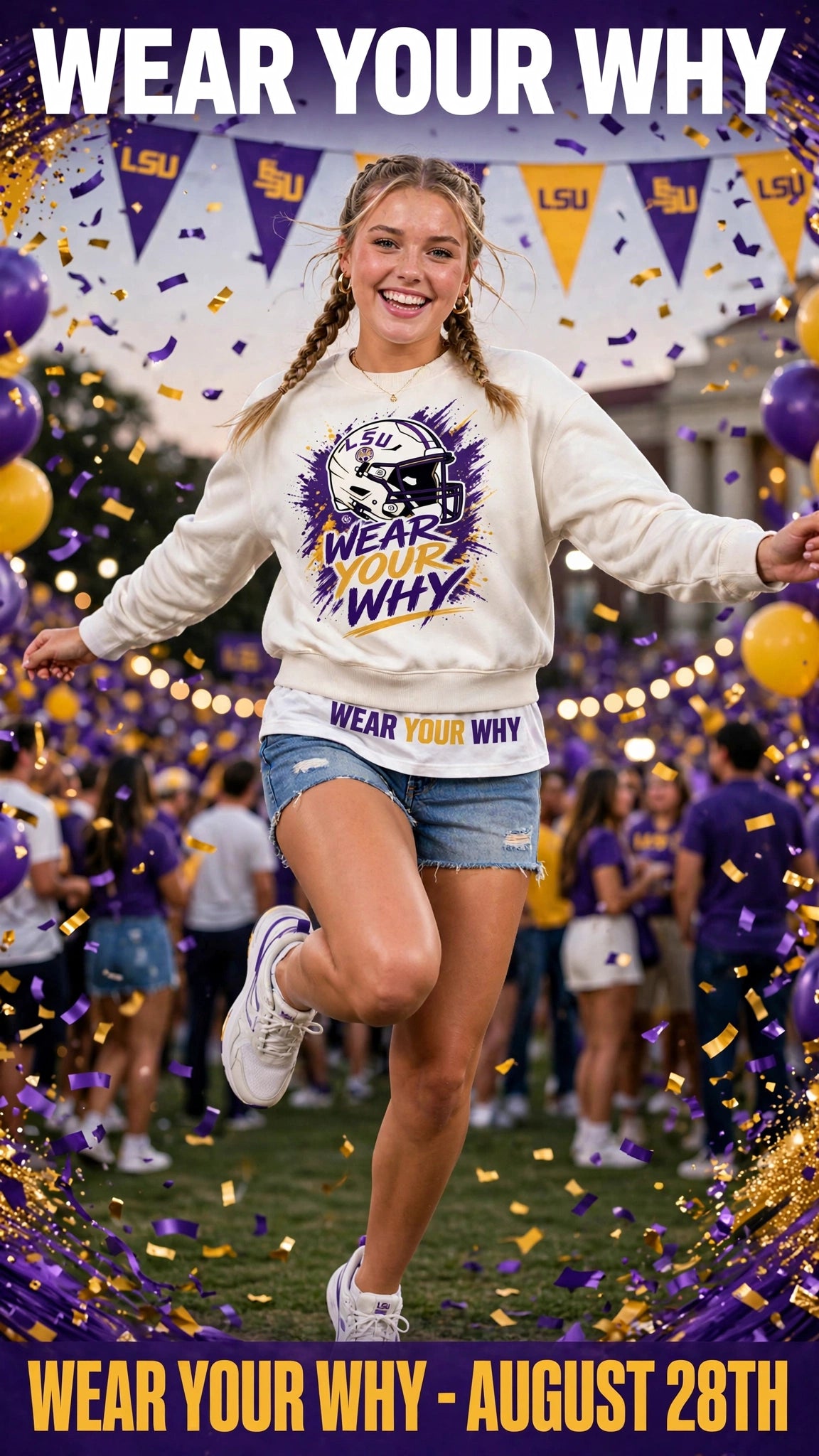 Wear Your Why-Sweatshirts (LSU Licensed)
