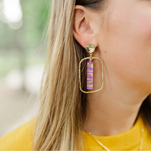 Tiger Stripe Stick Hoops