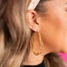 Celine Chain Hoop Earrings