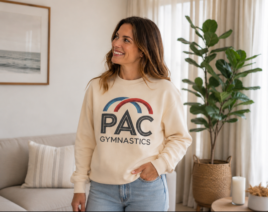 PAC Classic Logo Sequin Crewneck Sweatshirt - Ivory