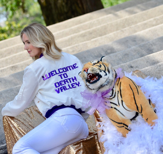 BENGAL BELLES Member Exclusive White Bomber Jacket