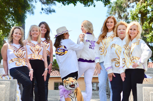White Sequin Tiger Eye Blazer