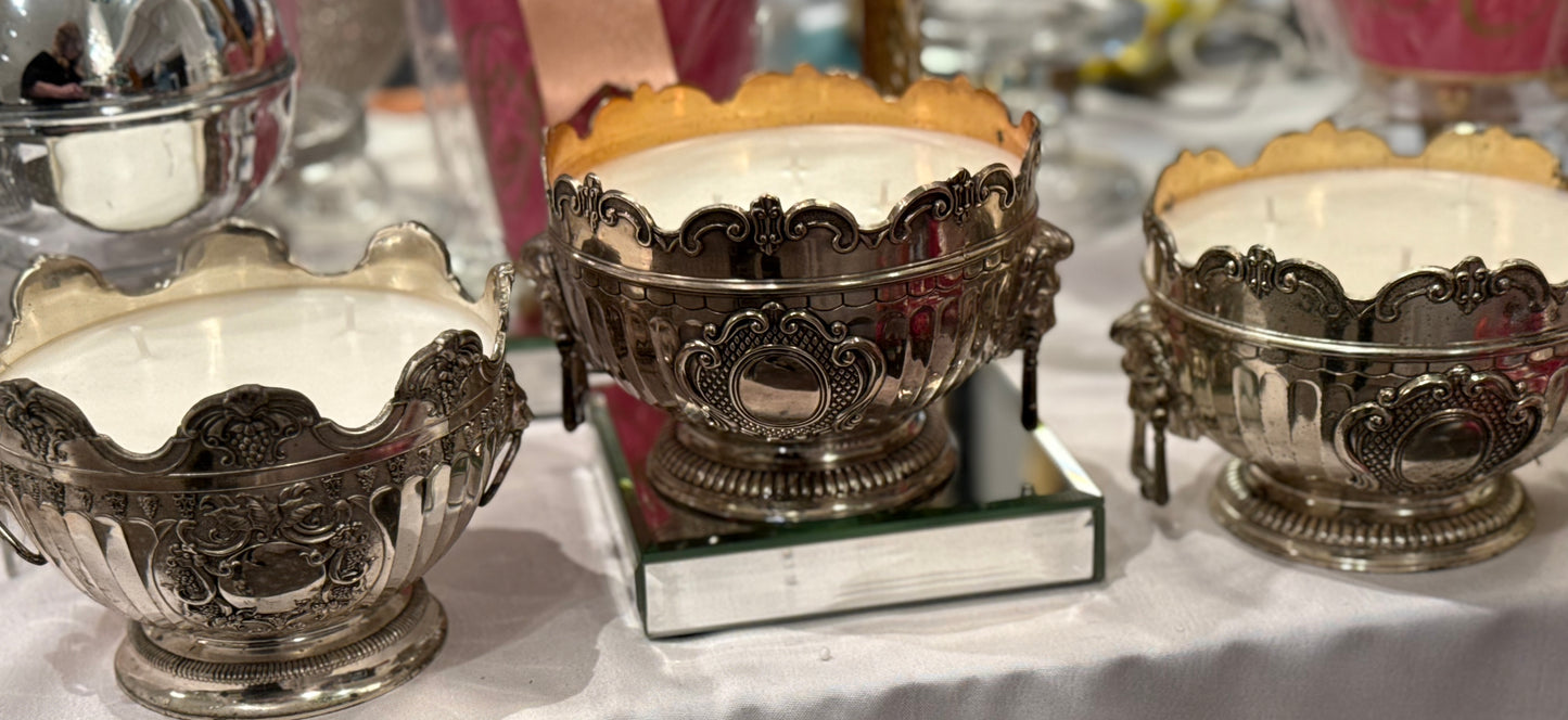 Antique Silver Plated Lion Handle Bowl - NEW NORDIC NOIR Scent